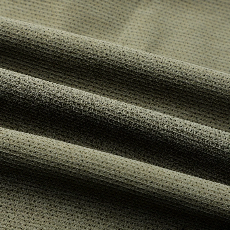 灰绿色面料组织近景